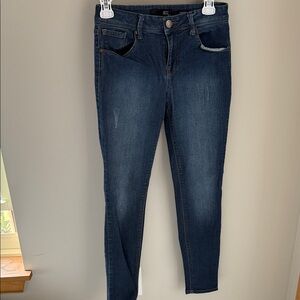 1822 Denim Adrianna Dark Blue Skinny Jeans